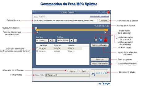 Free MP3 Splitter - simple découpeur de fichier audio MP3