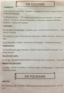 Leonardo Da Vinci  500 ans de Renaissance(S) en Val de Loire