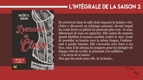 Mon avis sur la saison 2 de L'initiation de Claire de Valery K Baran
