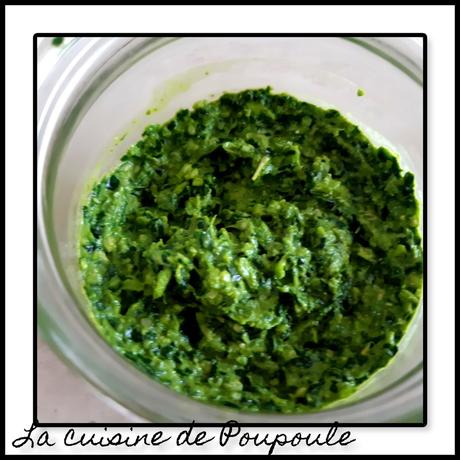 Pesto de feuilles de blettes