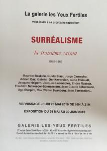 Galerie les Yeux Fertiles  SURRÉALISME  la troisième saison 1945-1966