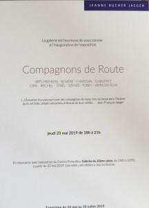 Galerie Jeanne Bucher Jaeger  « Compagnons de Route » 24 Mai au 20 Juillet 2019