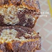 Cake marbré Chocolat et noisettes - Atelier de Brigitte (Gironde 33230 COUTRAS, LIBOURNE, SAINT-DENIS de PILE, SAINT-SEURIN/L'ISLE) cuisine, recettes, partages,