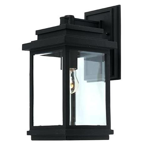 outdoor wall light fixtures black one light 7 inch wide outdoor wall sconce with clear four side outdoor lighting fixtures motion sensor