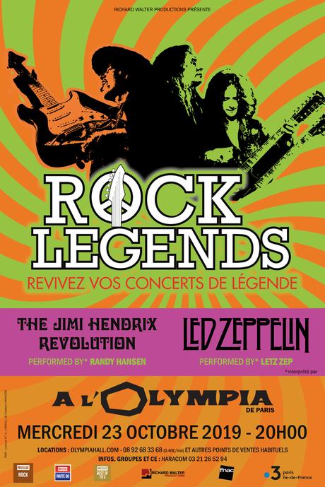 Rock Legends revient en tournée à l'Olympia avec Jimi Hendrix et Led Zeppelin !