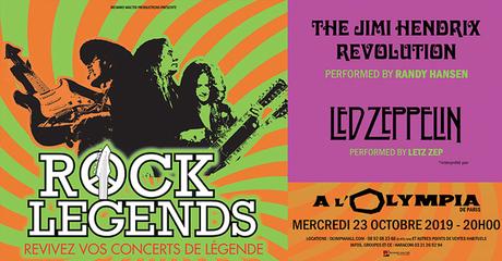 Rock Legends avec The Jimi Hendrix Revolution et Letz Zep le 23 Octobre à l'Olympia