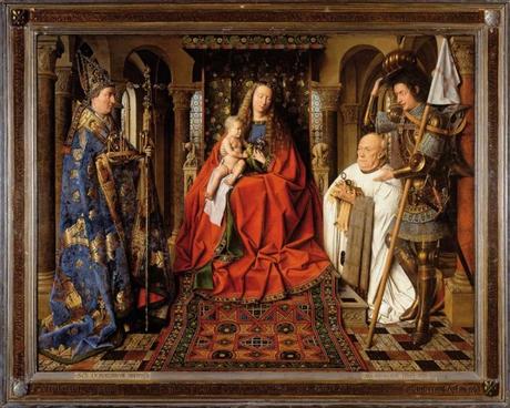 1434-36 Van Eyck La_Madone_au_Chanoine_Van_der_Paele Groeningemuseum, Bruges