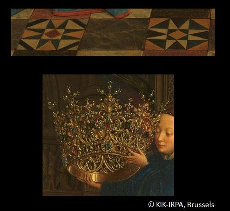 1435 Eyck_madonna_rolin carrelage motifs etoile