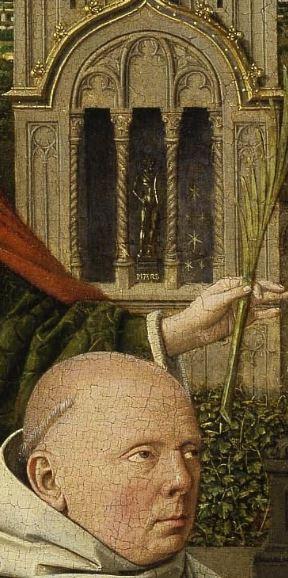 1441 Jan_van_Eyck_Madonna of Jan Vos _Frick_Collection detail Mars