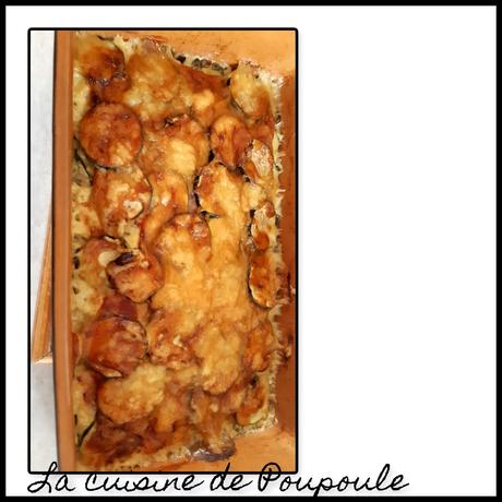 Gratin courgettes, aubergines, jambon et mozzarella Gratin courgettes, aubergines, jambon et mozzarella