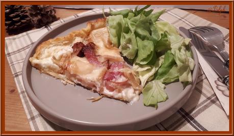 Tarte à la saucisse de Toulouse, Bacon et Fromage à  Raclette