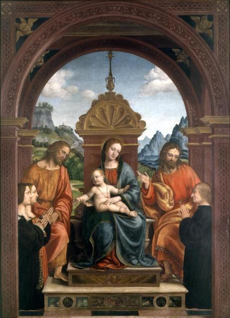 1515-1518 Zenale-Pala-Busti Brera Milan Antonio Busti St. Jacques and St. Philip