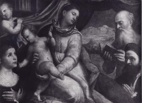 1500-26 Luzzo Lorenzo, Madonna con Bambino, san Girolamo e donatori coll priv