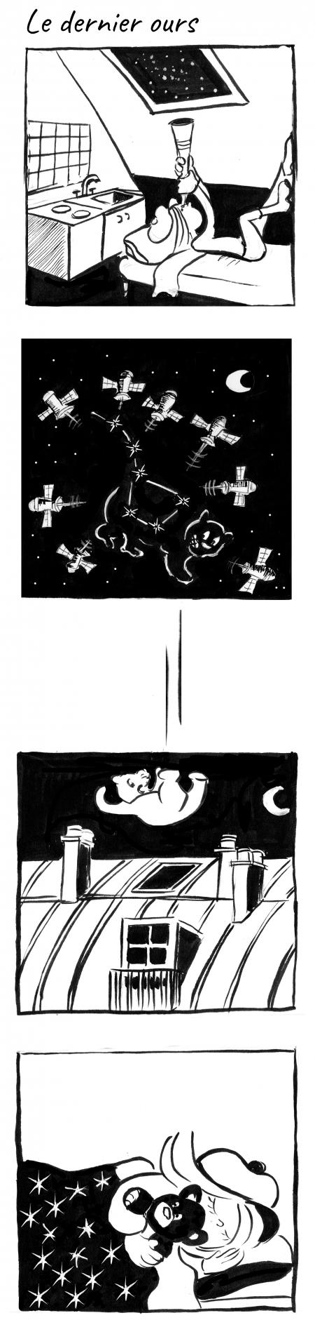 webzine,bd,gratuit,zébra,bande-dessinée,fanzine,strip,lola,aurélie dekeyser,constellation,nuit,lunette,petite ourse,paris