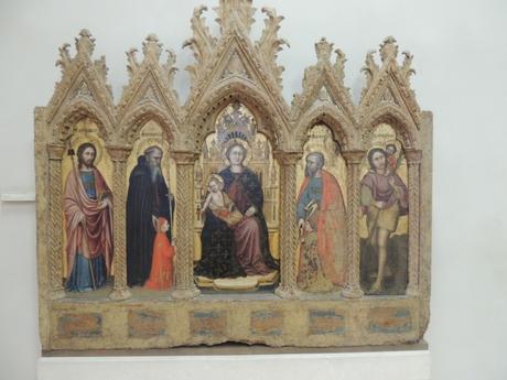 1-4-1Triptyques avec donateurs : Italie 1370-99 Altichiero Boi polyptych Castelvecchio Verona provient de chapelle Zanardi de Boi,pres Caprino Veronese