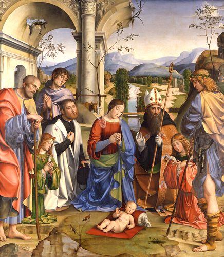 1498-99 Pala Bentivoglio, Francesco Raibolini, Pinacoteca di Bologna