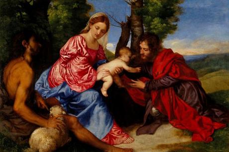 1514-Titien-Madonna-col-Bambino-Giovanni-Battista-e-un-santo-National-Gallery-of-Scotland-Edimburg