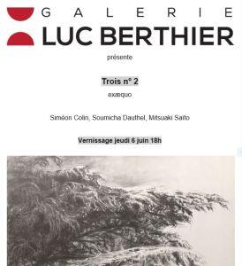 Galerie Luc Berthier  à partir du 6 Juin 2019