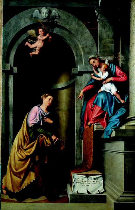 1567-70 Moroni Mariage mystique de Ste Catherine eglise d'Almenno San Bartolomeo