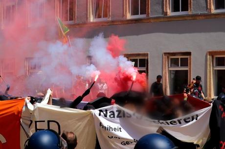#NONazis in #Chemnitz  ! Thanks for this antifascist action from France !