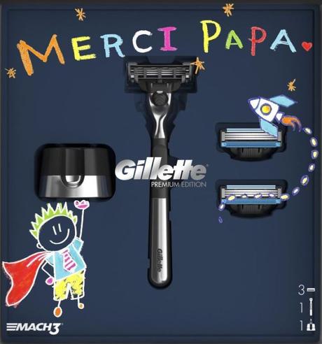 Fête des Pères – “Merci papa” – Coffret rasoir édition limitée Gillette