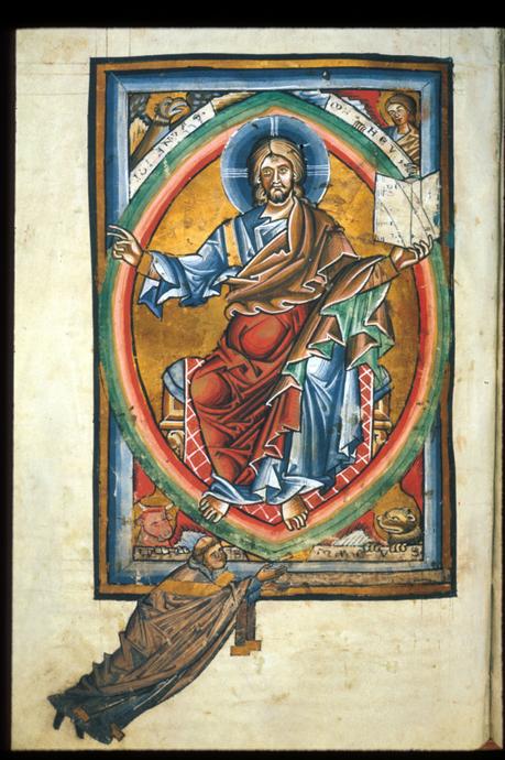 1225-36 Gradual, Sequentiary, and Sacramentary Germany Arundel 156 f. 99v Majestas Domini British Library