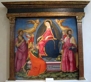 1470-75 Neri_di_bicci,_madonna_della_cintola_e_santi,__ca._da_pieve_di_corazzano_Museo diocesano (San Miniato)