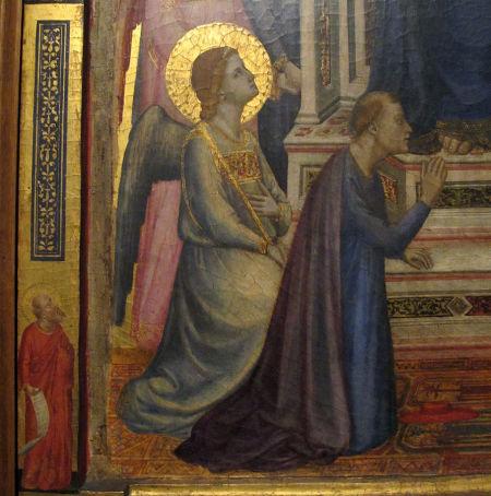 1330 ca Giotto_di_Bondone_-_The_Stefaneschi_Triptych Christ detail