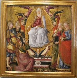1467 Neri di Bicci - Madonna della cintola angeli e santi philadelphia-museum-of-art