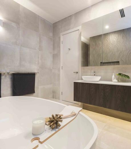 salle de bain design baignoire forme arrondie tendance matériaux design clematc
