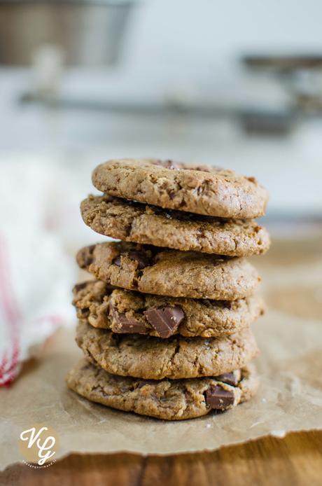 Cookies au beurre de cacahuètes et chocolat noir (vegan)
