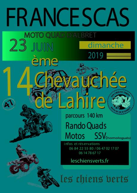 Rando moto, quad et SSV du Moto Quad d'Albret (47), à Montagnac sur Auvignon le 23 juin 2019