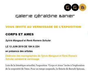 Galerie Géraldine  Banier 14 Juin au 21 Septembre 2019-  exposition « Corps et Âmes »  Sylvie Mangaud et René Romero Schuler