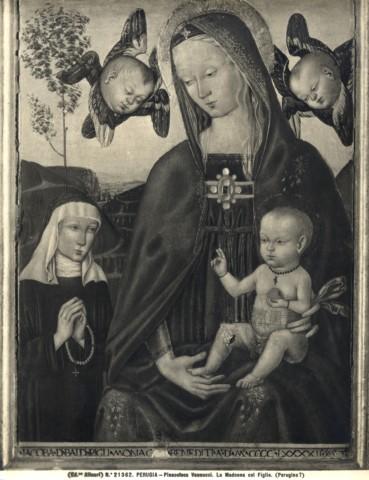 1492 Anonimo umbro sec. XV, Madonna con Bambino e monaca donatrice della famiglia Perigli Galleria Nazionale dell'Umbria, Perugia