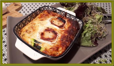 Clafoutis de courgette, lardons et fromage