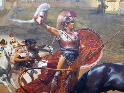 Achilleion (20) -  La fresque du  triomphe d'Achille.