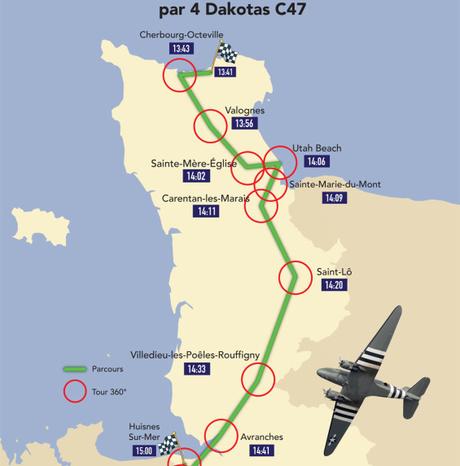 #75E - #DDAY - Le survol de la Voie de la Liberté dans la Manche par des Dakotas C47 reprogrammé au 9 juin ! Détails et horaires