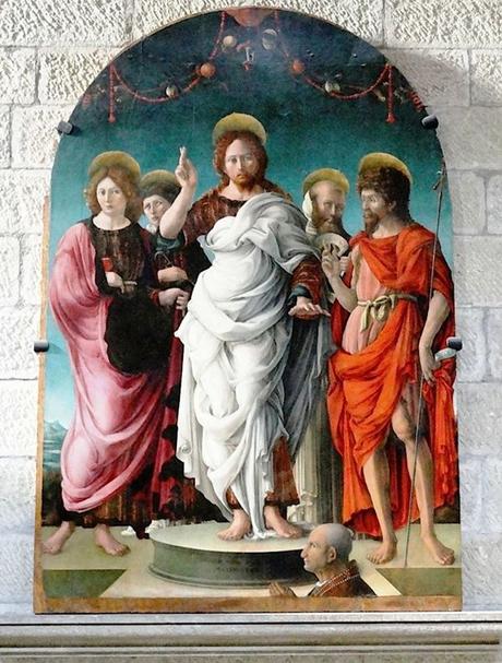 1472 Girolamo_da_cremona_(attr.) Pala Settala redentore_tra_i_ss._giovanni_battista,_evangelista,_leonardo_e_pietro_martire, Viterbo Cathedral