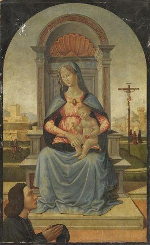 1495-1505 Bartolomeo_di_Giovanni_(Umkreis)_-_Maria_mit_Kind Alte Pinakothek Munchen