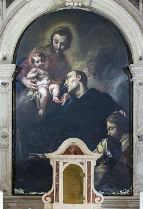 1680-1700 Antonio_Molinari_Madonna_col_Bambino_e_san_Mauro_abate_-_ Madonna_dell'Orto_(Venice)_-_Chapel_St_Mauro_