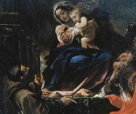 1591 Ludovico Carracci Madonna col Bambino, i santi Giuseppe, Francesco e due committenti (La Carraccina) Cento, Pinacoteca civica detail Saint