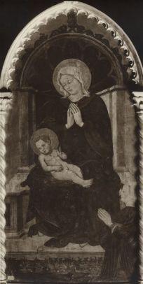 1410-70 Michele di Matteo Madonna con Bambino in trono e donatrice Museo Davia Bargellini, Bologna