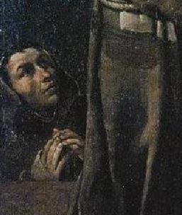 1591 Ludovico Carracci Madonna col Bambino, i santi Giuseppe, Francesco e due committenti (La Carraccina) Cento, Pinacoteca civica detail frere