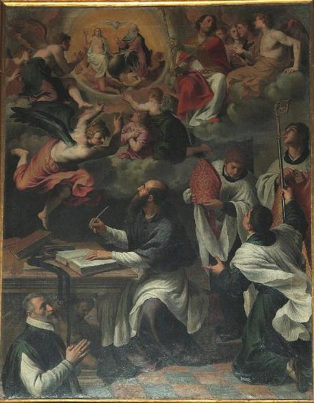 1610-13 ALESSANDRO TURCHI detto l'ORBETTO Agostino medita il mistero della Trinita Verona, chiesa dei Santi Apostoli