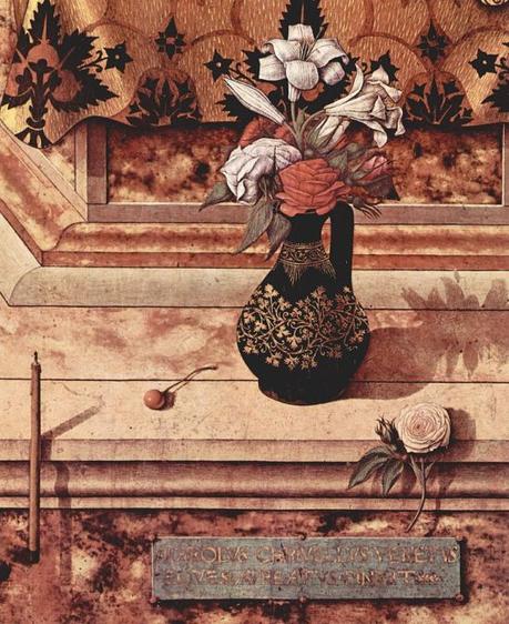 1490-92 Carlo_Crivelli_-_Madonna_della_Candeletta- Brera_detail