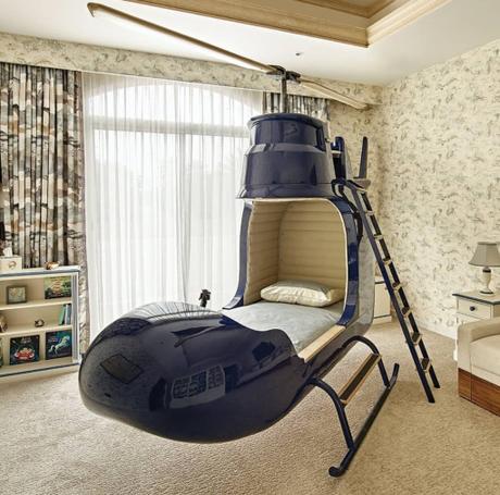 Design : un lit hélicoptère pour enfant