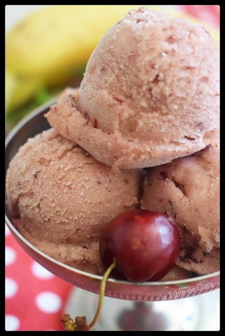 Glace Vegan banane et cerise