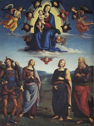1500-01 Perugin La Vierge en gloire et les Saints Pinacotheque nationale Bologne