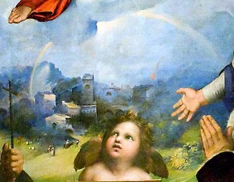 1511-12 Raphael Madonna Di Foligno Musee Vatican detail