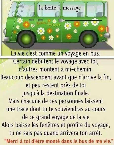 La vie, c’est comme un voyage en bus La vie, c’est comme un voyage en bus